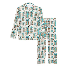 Load image into Gallery viewer, Turquoise Christmas Presents Men's Western Pajamas
