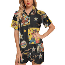 Load image into Gallery viewer, Vintage Cowgirl Collage Western Pajama Set

