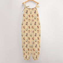 Load image into Gallery viewer, Baha Ranch Floral Horse Western Country Girl Overalls Jumpsuit
