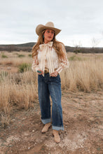 Load image into Gallery viewer, The Cream Stripe Bow Top
