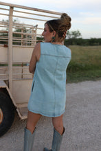 Load image into Gallery viewer, The Dobbs Denim Dress in Light Wash
