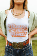 Load image into Gallery viewer, Leave Me Alone Retro Flower Graphic Tank Top
