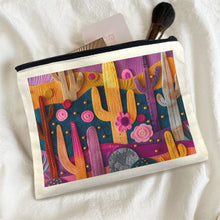 Load image into Gallery viewer, Printed Cactus Cosmetic Bag Pack of 5 Made in America
