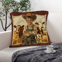 Load image into Gallery viewer, Vintage Cowboy Pillow Case Made in America
