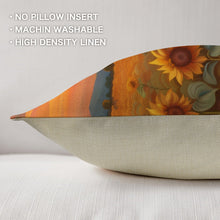Load image into Gallery viewer, Sunflower Field Throw Pillow Case Made in America
