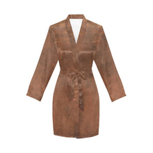 Load image into Gallery viewer, Them Cowboys Western Women&#39;s Long Sleeve Belted Satin Feel Dressing Lounge Robe
