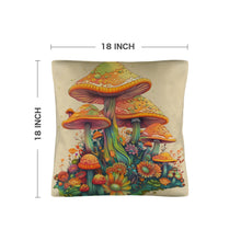 Load image into Gallery viewer, Retro Mushrooms Pillow Case Made in America
