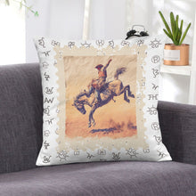 Load image into Gallery viewer, Baha Ranch Stamped Rodeo Cowboy Velvety Soft Pillow Case Made in America
