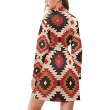 Load image into Gallery viewer, Santa Fe Aztec Women&#39;s Belted Satin Feel Dressing Lounge Robe
