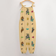 Load image into Gallery viewer, Baha Ranch The Last Roundup Western Rodeo Overalls Jumpsuit - Tan
