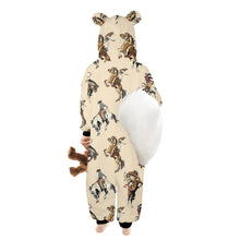 Load image into Gallery viewer, Vintage Cowgirl Little Kid Onesie Hooded Pajamas
