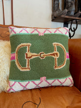 Load image into Gallery viewer, The Pink Snaffle Bit Hook Pillow
