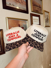 Load image into Gallery viewer, The Just a Cowgirl Baseball Cap in Black
