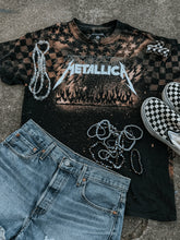 Load image into Gallery viewer, Handmade by Me Upcycled Metallica Ride the Lightning Bleached Patchwork Tee (One of a Kind)
