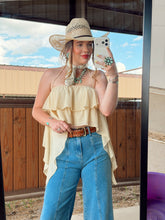 Load image into Gallery viewer, The Bryn Ruffle Halter Top
