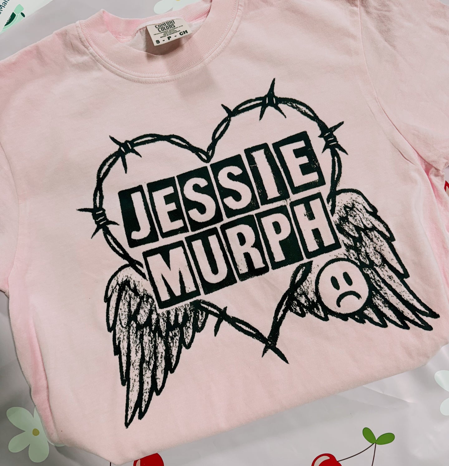 Jessie tattoo heart with wings tee or sweatshirt