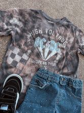 Load image into Gallery viewer, Upcycled By Katie: AC/DC High Voltage Tee – Hand-Bleached One-of-a-Kind (Kids S 6/6X) Shirt – Graphic Tee
