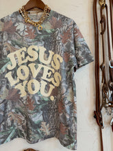 Load image into Gallery viewer, The Camo Jesus Loves You T-Shirt
