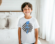 Load image into Gallery viewer, Lightning bolt checkered names- Youth

