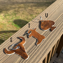 Load image into Gallery viewer, Genuine Hair-On-Hide Keychain – Single-Sided Cowhide Shapes
