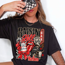 Load image into Gallery viewer, Raisin’ Hell Western Collage Graphic Tee
