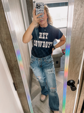 Load image into Gallery viewer, Hey Cowboy Western Graphic Tee
