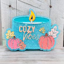 Load image into Gallery viewer, Fall “Cozy Vibes” Candle Car Freshie
