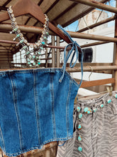Load image into Gallery viewer, The Dumas Denim Corset Top
