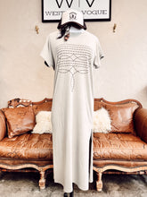 Load image into Gallery viewer, The Western Boot Stitch T-Shirt Dress in Bone
