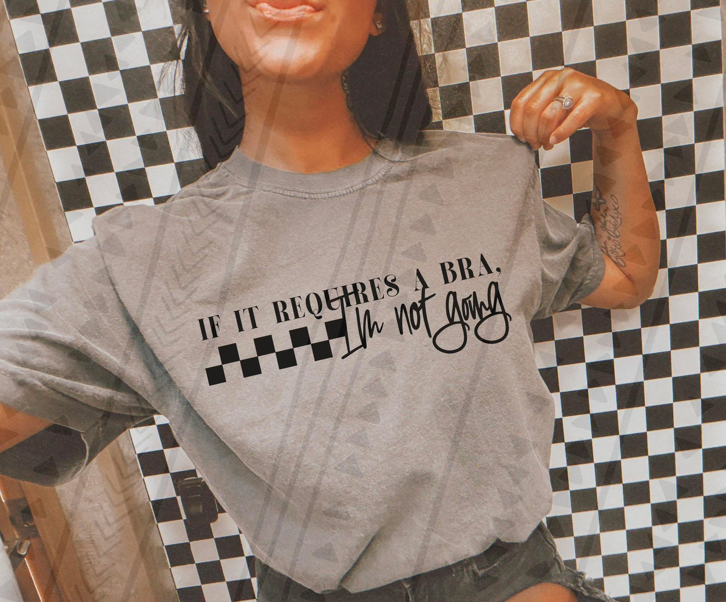 If it requires a bra I'm not going  tee or sweatshirt