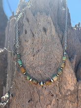 Load image into Gallery viewer, Sterling Silver Sage Canyon Stone Beaded Chain Necklace
