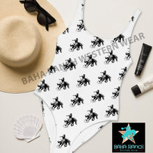 Load image into Gallery viewer, Yeehaw Rodeo Cowboy One Piece Swim Suit
