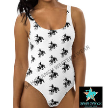 Load image into Gallery viewer, Yeehaw Rodeo Cowboy One Piece Swim Suit
