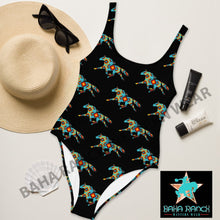 Load image into Gallery viewer, Yeehaw Aztec Horse One Piece Swimsuit
