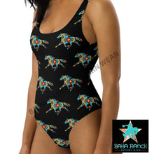 Load image into Gallery viewer, Yeehaw Aztec Horse One Piece Swimsuit
