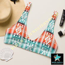 Load image into Gallery viewer, Yeehaw Aztec Print Bikini Top
