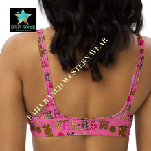 Load image into Gallery viewer, Yeehaw Pink Yeehaw Bikini Top
