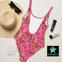 Load image into Gallery viewer, Yeehaw Pink Yeehaw One-Piece Swimsuit
