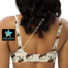 Load image into Gallery viewer, Yeehaw Vintage Rodeo Cowboy Bikini Top Size Medium Ready to ship
