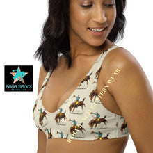 Load image into Gallery viewer, Yeehaw Vintage Rodeo Cowboy Bikini Top
