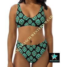 Load image into Gallery viewer, Yeehaw Turquoise Aztec Bikini
