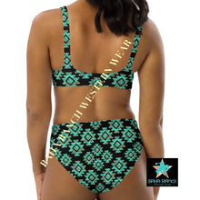 Load image into Gallery viewer, Yeehaw Turquoise Aztec Bikini
