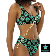 Load image into Gallery viewer, Yeehaw Turquoise Aztec Bikini
