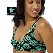 Load image into Gallery viewer, Yeehaw Turquoise Aztec Bikini Top
