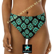 Load image into Gallery viewer, Yeehaw Turquoise Aztec Bikini Bottom
