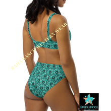 Load image into Gallery viewer, Yeehaw Turquoise Floral Leather Print Bikini
