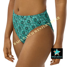 Load image into Gallery viewer, Yeehaw Turquoise Floral Leather Print Bikini Bottom
