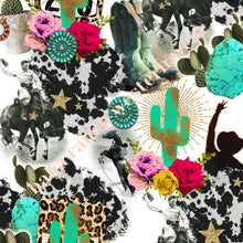 Load image into Gallery viewer, Yeehaw Funky Cowgirl Collage Bikini
