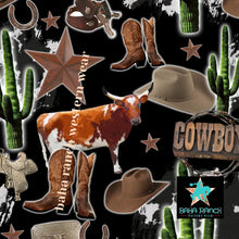 Load image into Gallery viewer, Yeehaw Cowboy Collage Bikini
