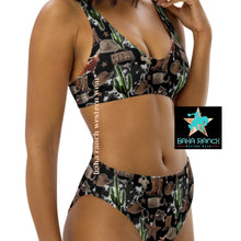 Load image into Gallery viewer, Yeehaw Cowboy Collage Bikini
